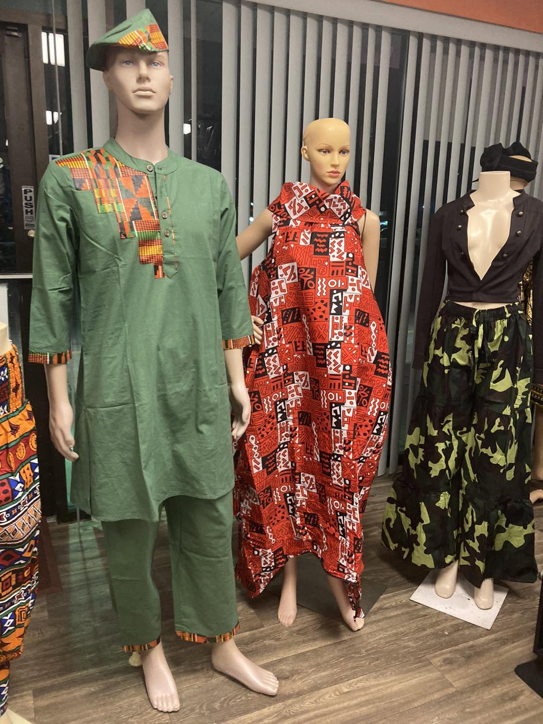 Mannequins dressed in boutique outfits